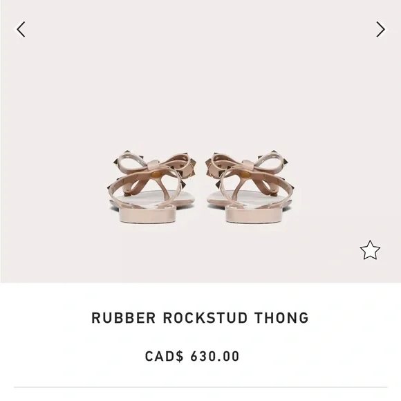 VALENTINO RUBBER ROCKSTUD THONG - Picture 6 of 8